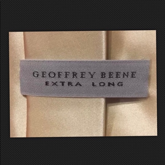 Geoffrey Beene XLong Men's Tie Off White new - Picture 4 of 4
